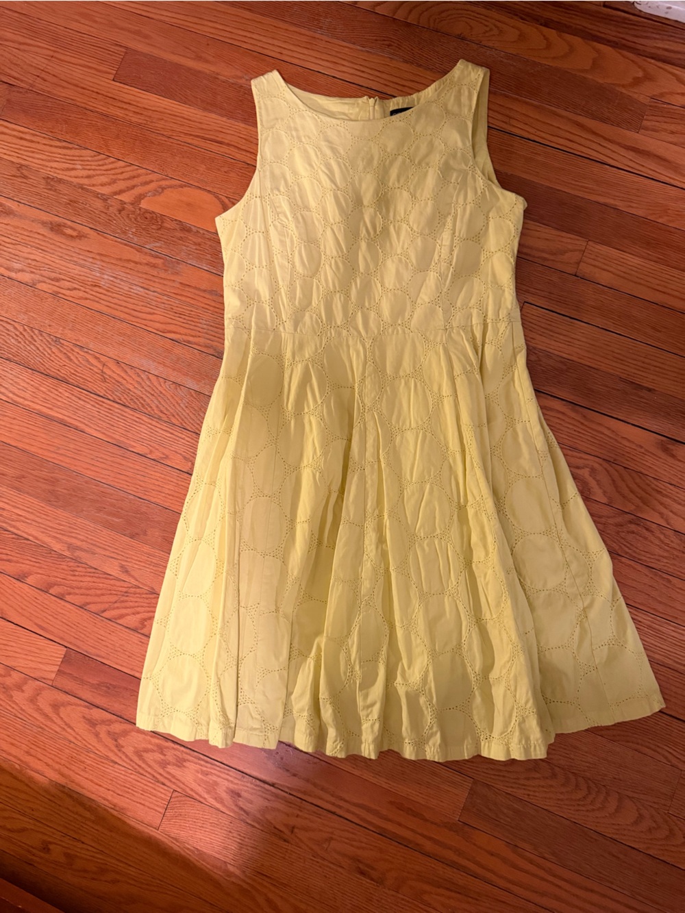 Amazing womens Yellow Eyelet Fit-and-Flare Dress